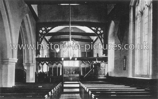 The Interior, St Peters Church, Roydon Essex. c.1915
